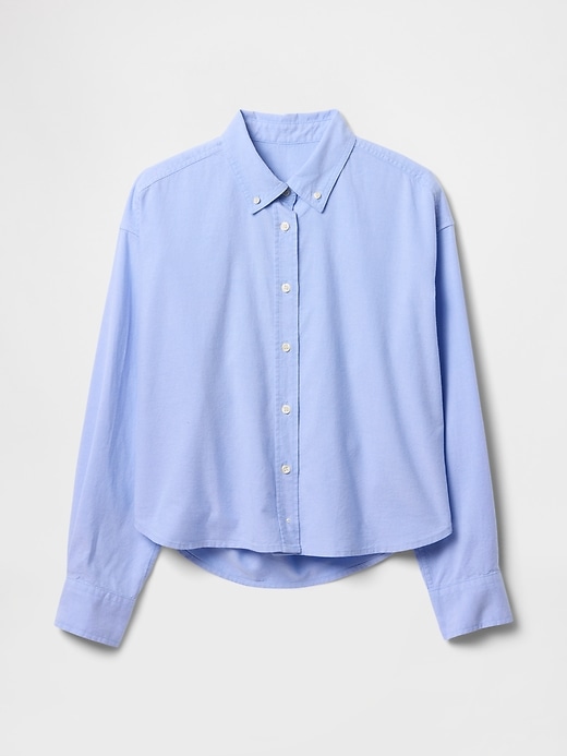 Image number 5 showing, Organic Cotton Oxford Cropped Big Shirt