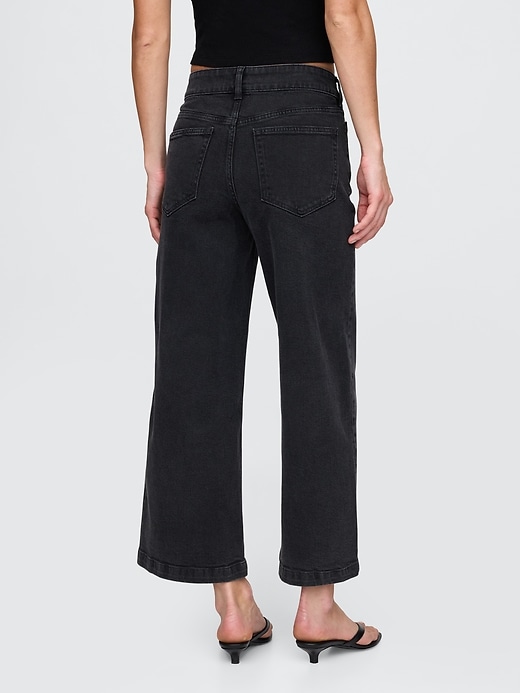 Image number 5 showing, High Rise Stride Wide-Leg Ankle Jeans