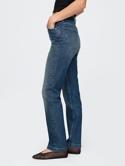 Image number 3 showing, High Rise Belted '90s Straight Jeans