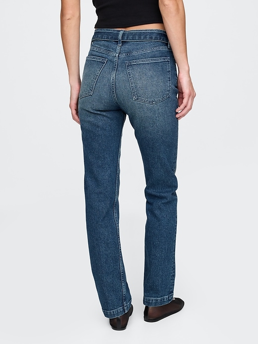 Image number 5 showing, High Rise Belted '90s Straight Jeans