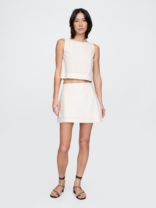 Image number 1 showing, Linen-Blend Mini Skort