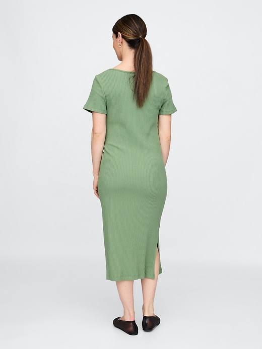 Image number 2 showing, Maternity Rib Midi Dress