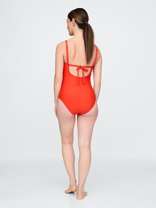 Image number 2 showing, Maternity Square Neck One-Piece Swimsuit