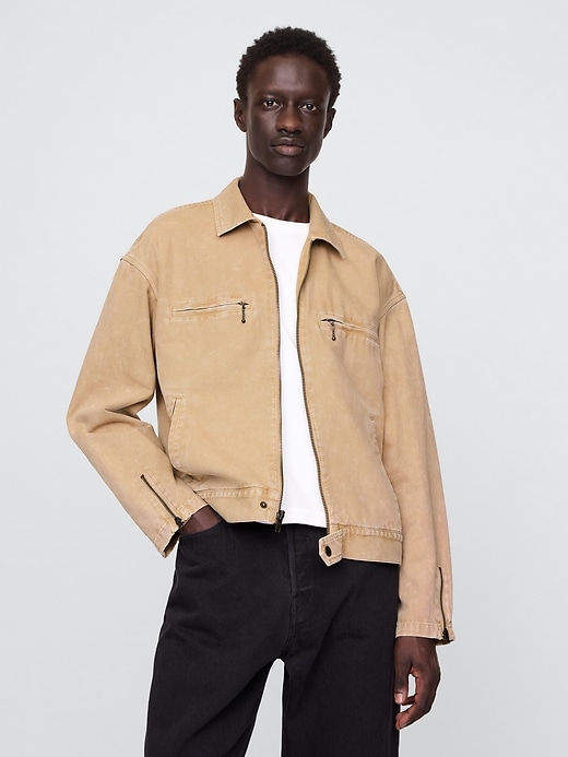 Image number 1 showing, Canvas Moto Jacket