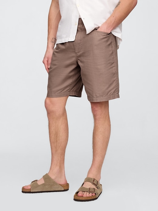 Image number 3 showing, Linen-Cotton Easy Shorts