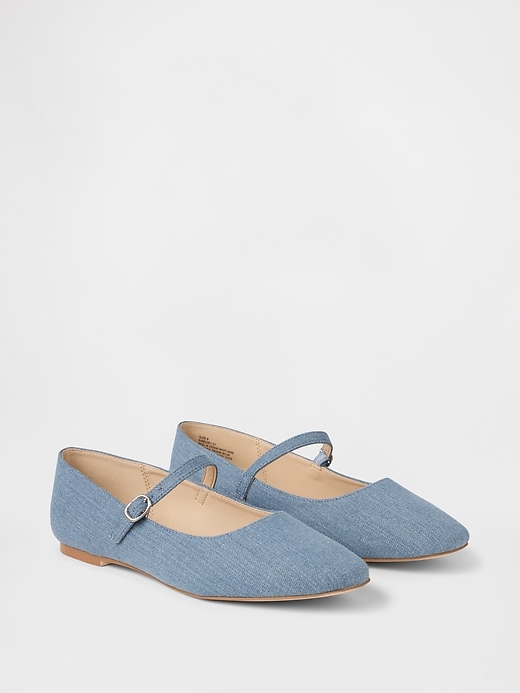 Image number 2 showing, Denim Mary Jane Flats