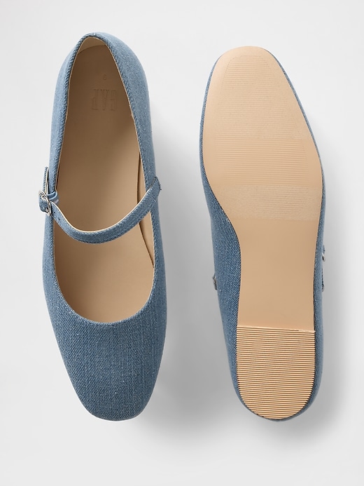 Image number 3 showing, Denim Mary Jane Flats