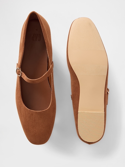 Image number 3 showing, Vegan Suede Mary Jane Flats