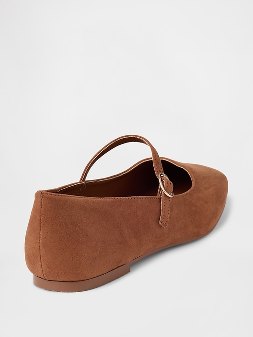 Image number 4 showing, Vegan Suede Mary Jane Flats