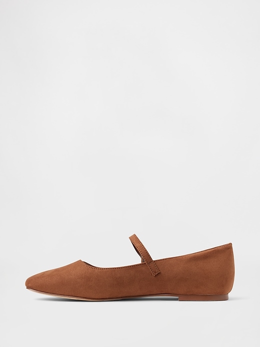 Image number 5 showing, Vegan Suede Mary Jane Flats