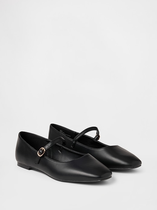 Image number 2 showing, Vegan Leather Mary Jane Flats