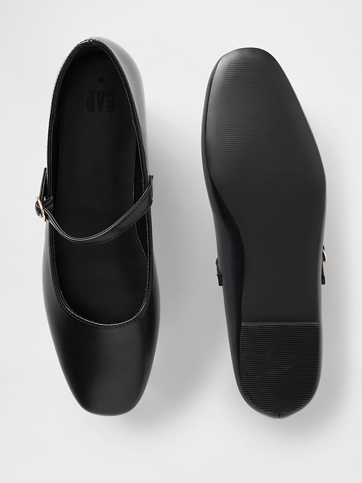 Image number 3 showing, Vegan Leather Mary Jane Flats