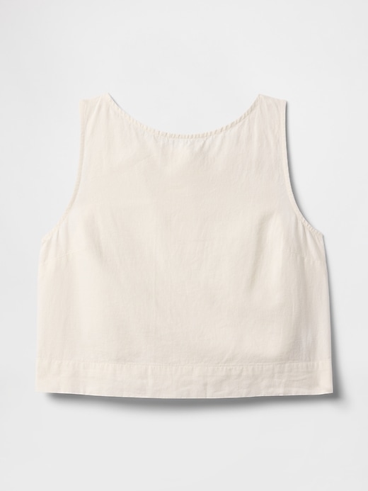 Image number 5 showing, Linen-Blend Shell Tank Top