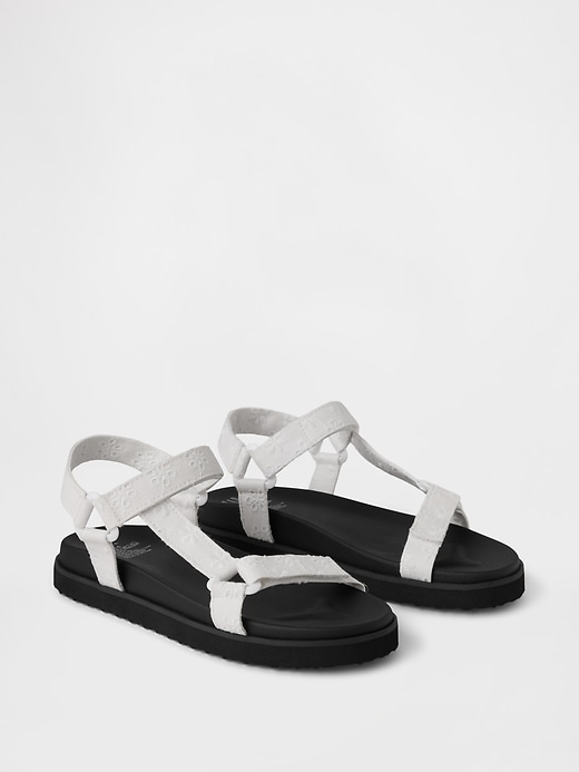 Image number 2 showing, Kids Canvas Strap Sandals