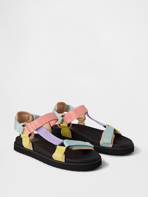 Image number 2 showing, Kids Canvas Strap Sandals