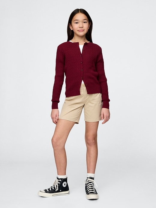 Image number 3 showing, Kids Organic Cotton Uniform Cardigan