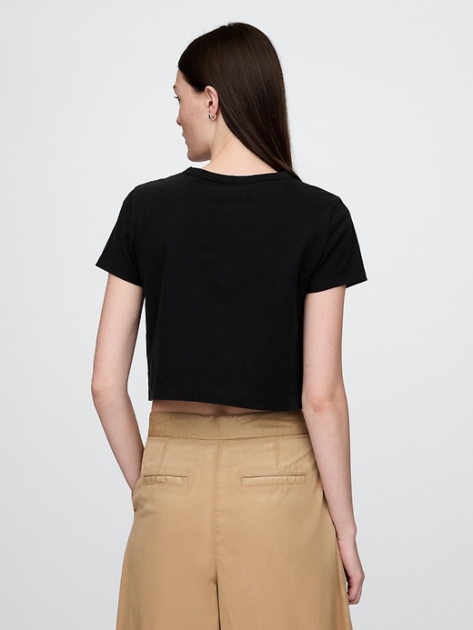 Image number 2 showing, Cotton Jersey Cropped T-Shirt