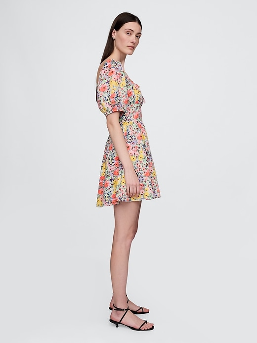 Image number 3 showing, Puff-Sleeve Mini Dress