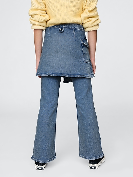 Image number 4 showing, Kids Flare Jeans with Wrap Skirt