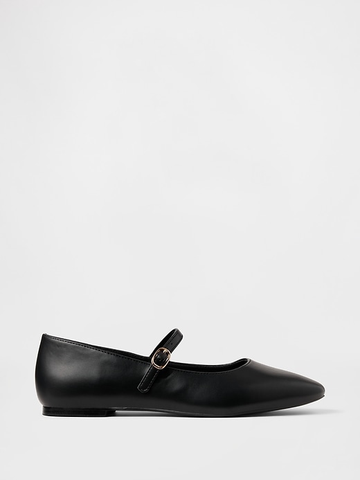 Image number 1 showing, Vegan Leather Mary Jane Flats