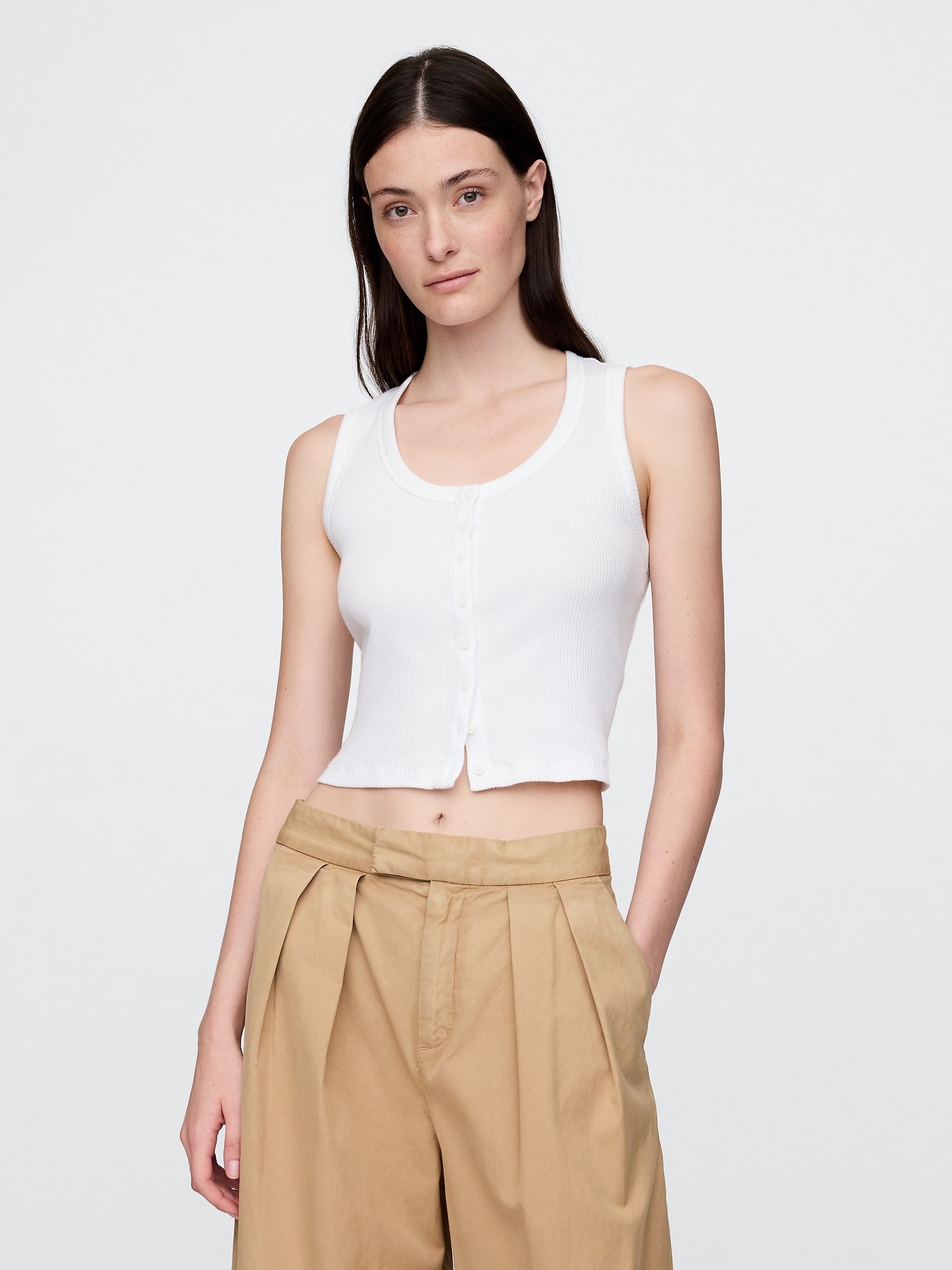 Cropped Rib Top