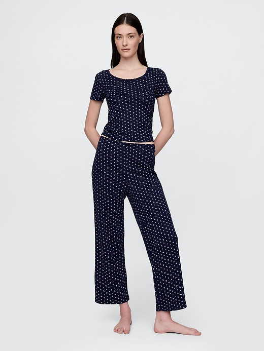 Image number 1 showing, Pointelle Cropped PJ Pants