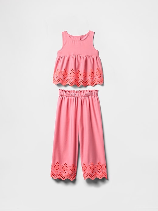 Image number 2 showing, Baby & Toddler Eyelet Poplin Outfit Set