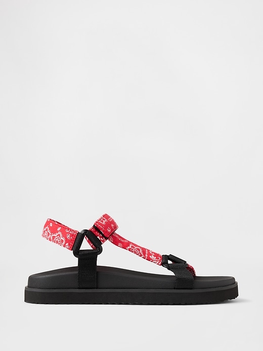 Image number 1 showing, Kids Canvas Strap Sandals