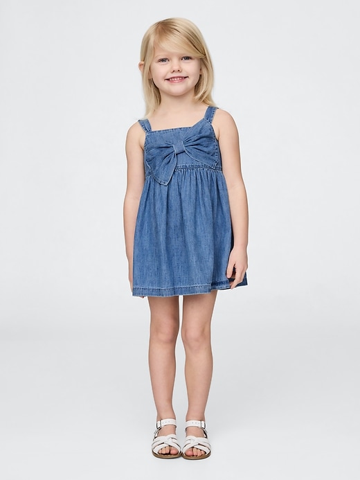 Image number 1 showing, Baby & Toddler Bow Denim Dress