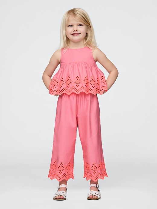 Image number 1 showing, Baby & Toddler Eyelet Poplin Outfit Set