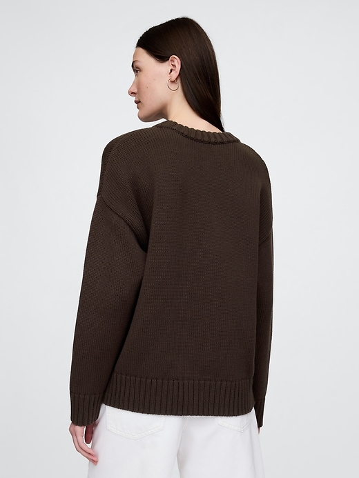 Image number 3 showing, 100% Cotton Oversized Boyfriend Sweater