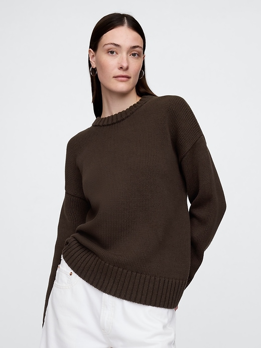 Image number 1 showing, 100% Cotton Oversized Boyfriend Sweater