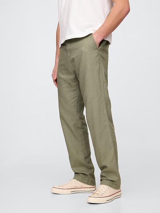 Image number 3 showing, Linen-Cotton Khakis