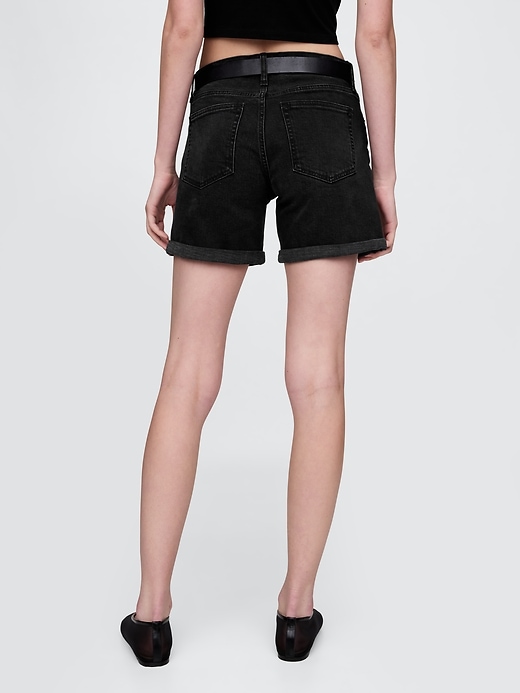 Image number 5 showing, 5" Mid Rise Denim Girlfriend Shorts