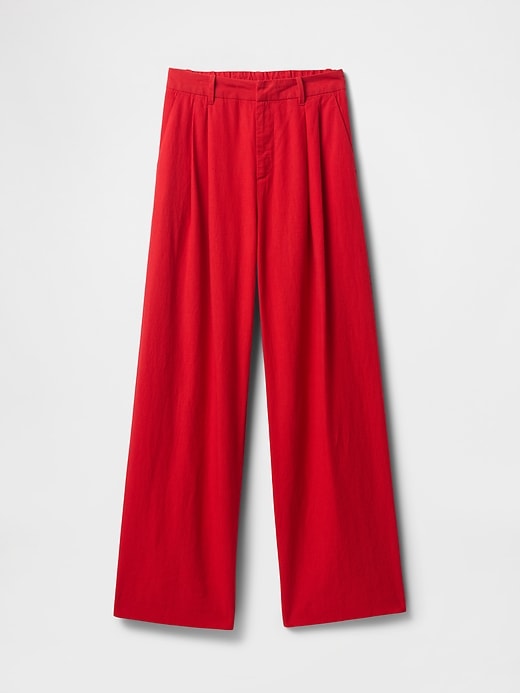 Image number 7 showing, 365 High Rise Linen-Blend Trousers