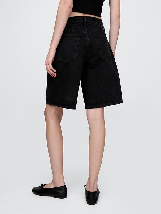 Image number 4 showing, 11"  Mid Rise Longline Denim Shorts