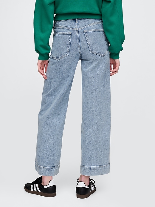 Image number 5 showing, High Rise Stride Wide-Leg Ankle Jeans