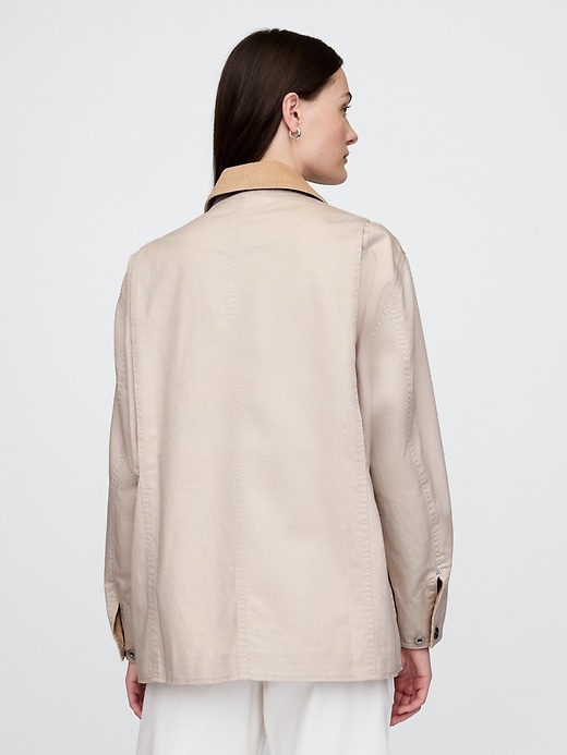 Image number 3 showing, Corduroy-Collar Barn Jacket