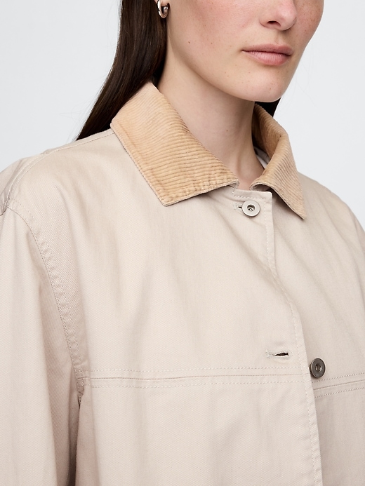 Image number 4 showing, Corduroy-Collar Barn Jacket