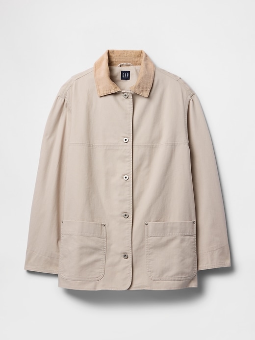 Image number 5 showing, Corduroy-Collar Barn Jacket