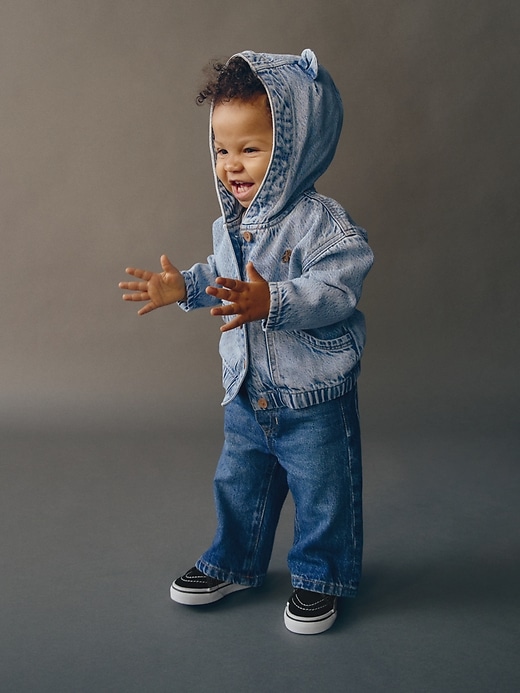 Image number 3 showing, Baby UltraSoft Denim Bear Jacket