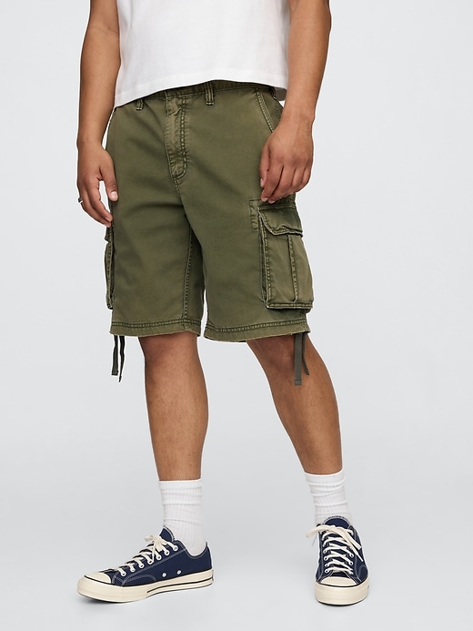 Image number 2 showing, Twill Cargo Baggy Shorts