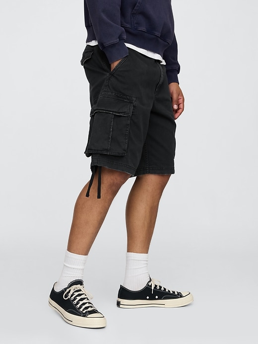 Image number 3 showing, Twill Cargo Baggy Shorts