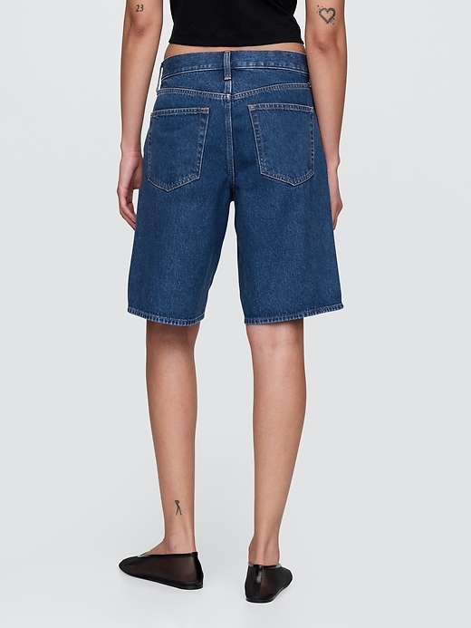 Image number 5 showing, 11.5"  Mid Rise Longline Denim Shorts