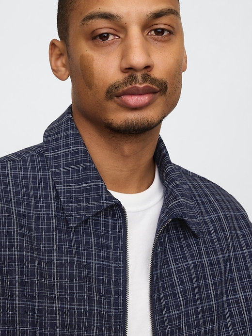 Image number 4 showing, Linen-Cotton Plaid Relaxed Jacket