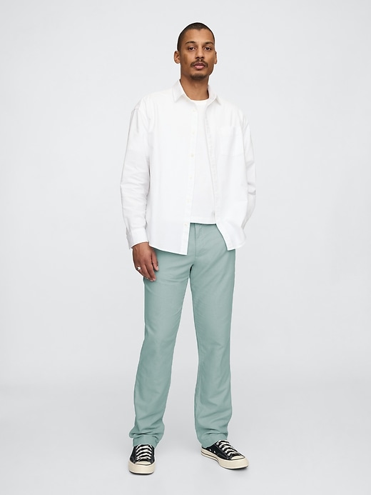 Image number 1 showing, Linen-Cotton Khakis