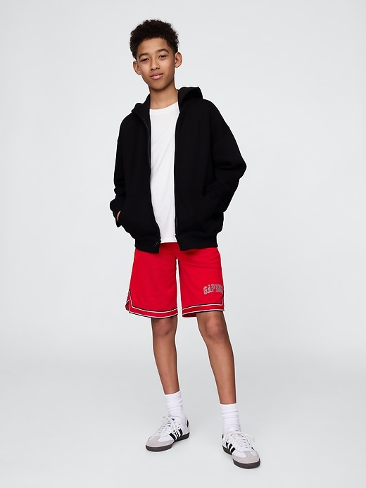 Image number 1 showing, GapFit Kids Mesh Pull-On Shorts