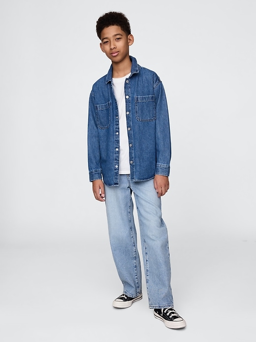 Image number 1 showing, Kids UltraSoft Pull-On Baggy Jeans