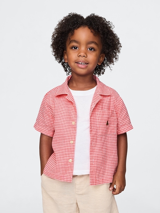 Image number 1 showing, Baby & Toddler Linen-Cotton Cabana Shirt