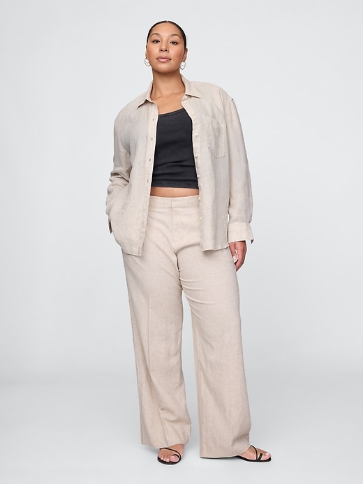 Image number 6 showing, 365 Low Rise Linen-Blend Trousers